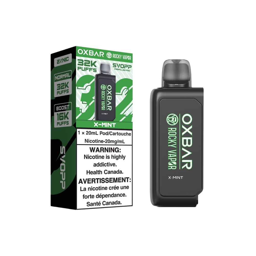 Svopp Oxbar Rocky Vapor 32 000 bouffées (dosettes préremplies) - X - Menthe