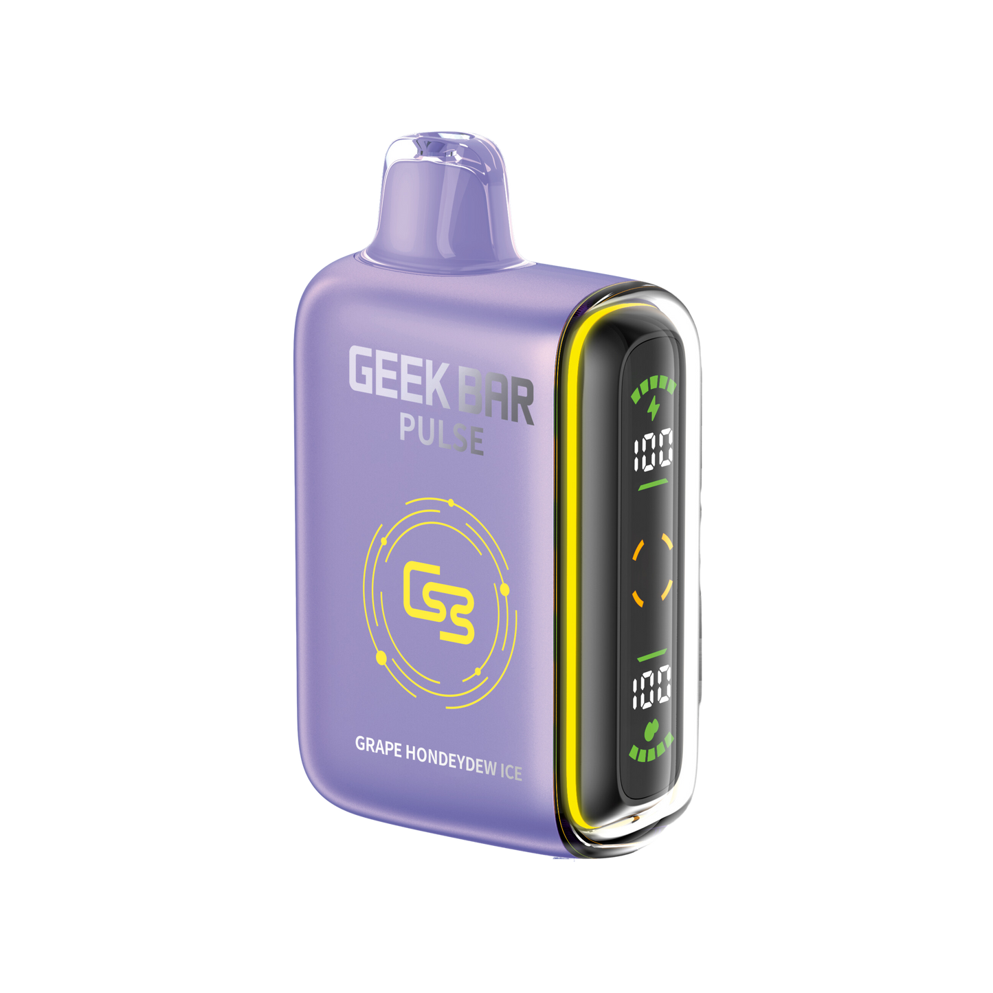 Geek Bar Pluse 9K 9000 Puffs Grape Honeydew Ice Adjustable Wattage Rechargeable Disposable 20Mg