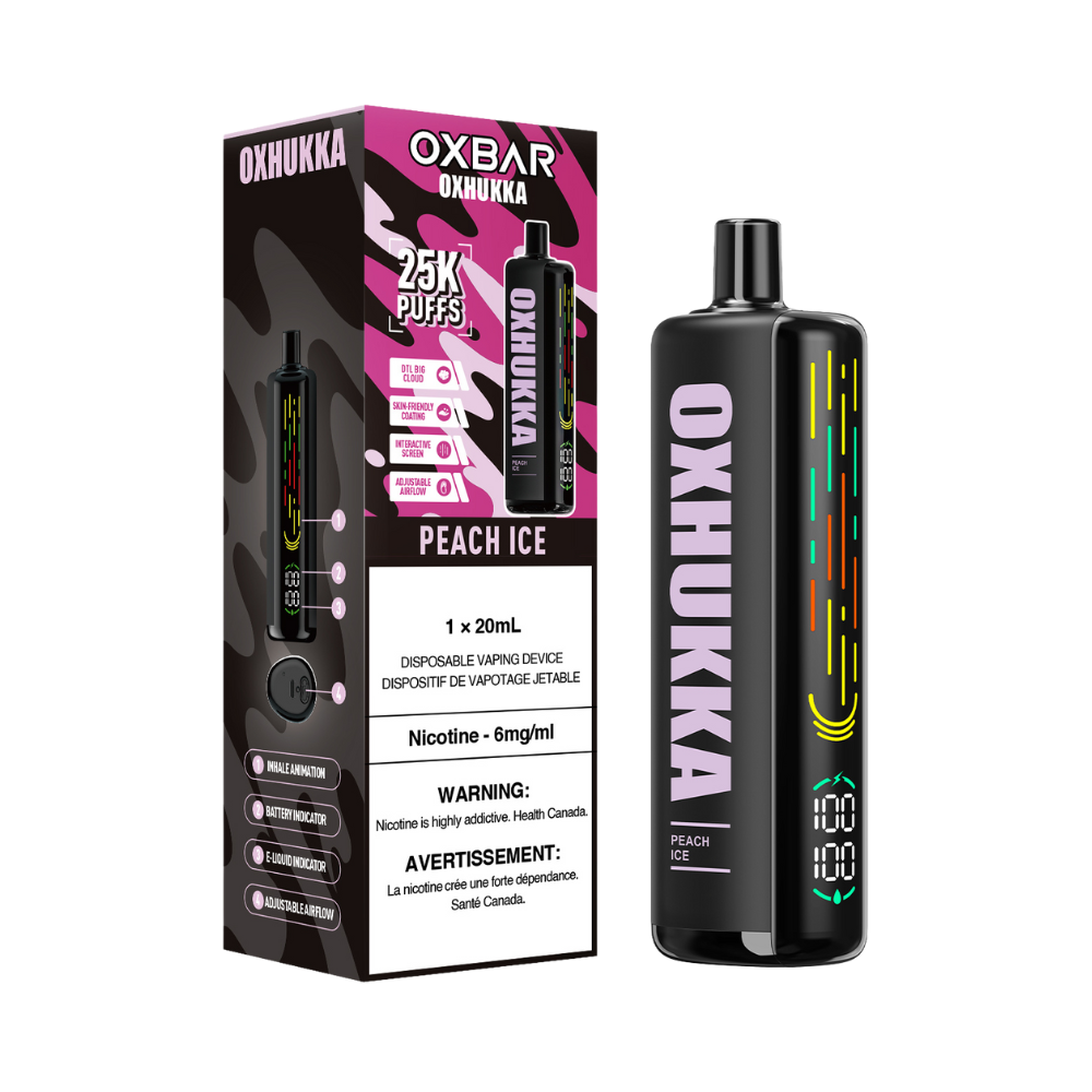 Oxbar Oxhukka 25K Bouffées Pêche Glacée Rechargeable Jetable 20Mg