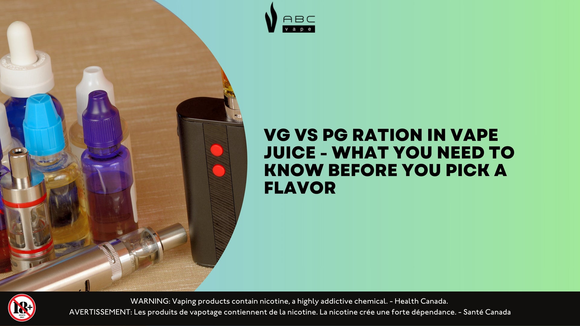 VG vs PG Ratio in Vape Juice: Complete Guide | Canadian Vape Shop  ABC Vape