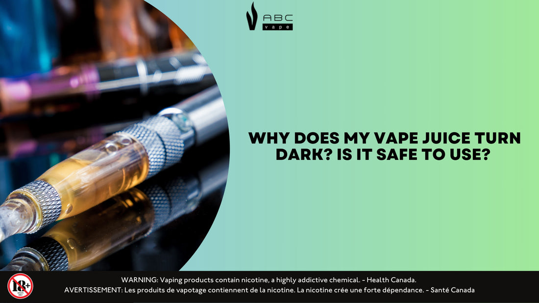 why does vape juice turn dark
