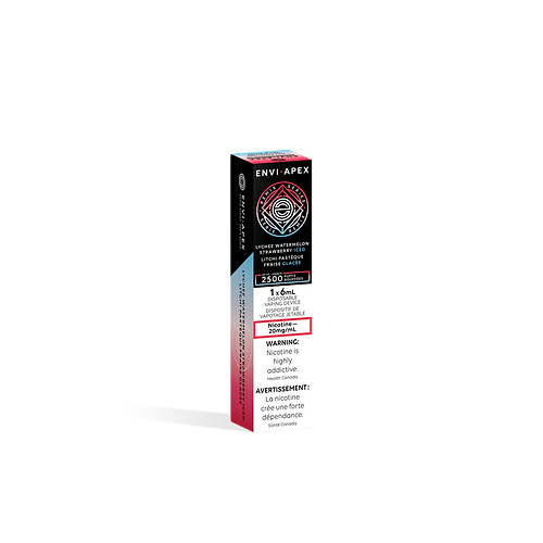 Envi APEX 2500 Puffs Lychee Watermelon Strawberry Iced Disposable Vape  20Mg