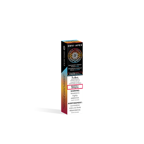 Envi APEX  2500 Puffs  Raspberry Mango Peach Iced  Disposable Vape  20Mg