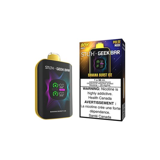 Stlth X Geek Bar - Vape jetable rechargeable Explosion de Banane Glacée 20 mg