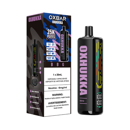 Oxbar Oxhukka 25K Puffs BBG Rechargeable Disposable 20Mg