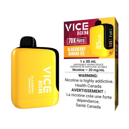 Vice Box 2  70k Puffs Blackberry Banana Ice Rechargeable Disposable Vape 20Mg