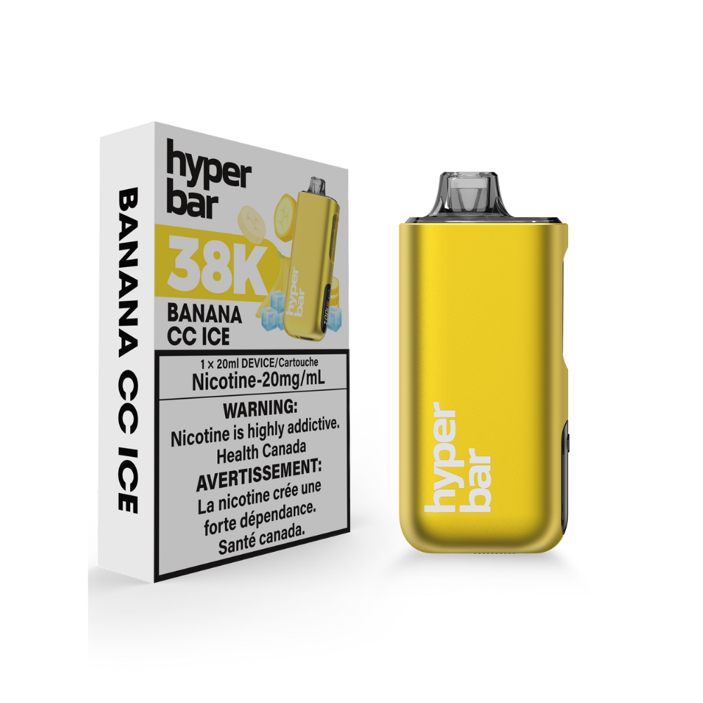 Hyper Bar 38K Puffs Banana Ice Rechargeable Disposable  20Mg