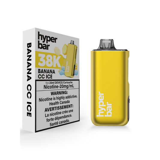 Hyper Bar 38K Puffs Banana Ice Rechargeable Disposable  20Mg