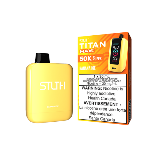 STLTH Titan Max 50K bouffées Vape jetable rechargeable - Glace à la banane 20 mg