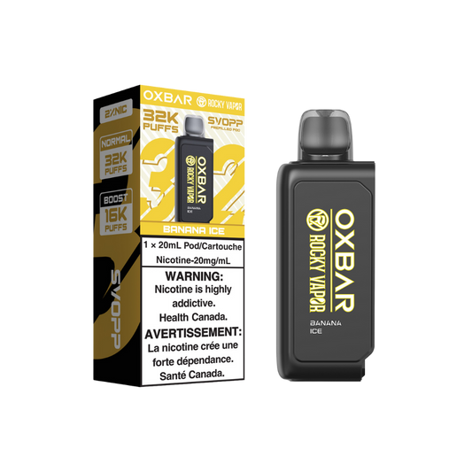 Svopp Oxbar Rocky Vapor 32K Puffs (Prefilled Pods) - Banana Ice