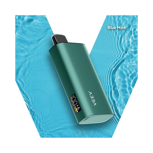 VEEV NOW 18 ml Menthe bleue 8 000 bouffées Vape jetable rechargeable 20 mg