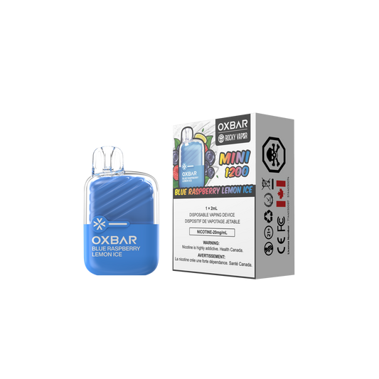 Oxbar Rocky Vapor Mini 1200 Puffs Blueberry Raspberry Lemon Ice Disposable Vape 20Mg