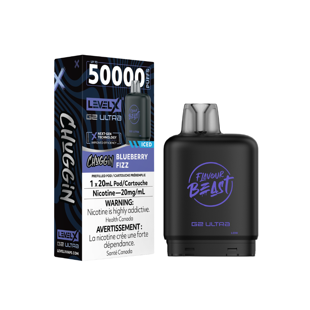 Flavour Beast Level X G2 Ultra 50K (Prefilled Pods) -  Blueberry Fizz Iced