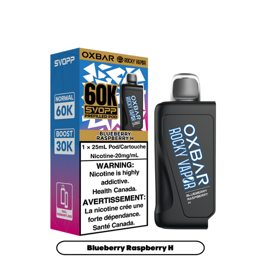 Svopp Oxbar Rocky Vapor 60K bouffées (Pods préremplis) - Myrtille Framboise H