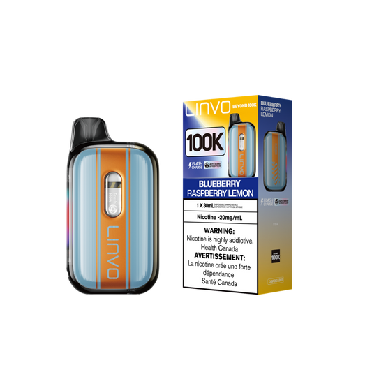 Linvo Beyond 100K - Blueberry Raspberry Lemon Adjustable Wattage Rechargeable Disposable Vape 20Mg