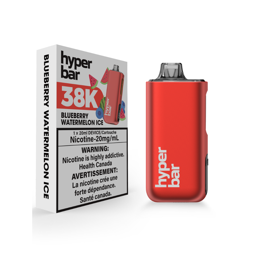 Hyper Bar 38K Puffs Blueberry Watermelon Ice Rechargeable Disposable  20Mg