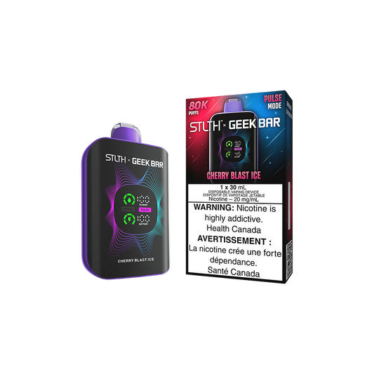 Stlth X Geek Bar - Vape jetable rechargeable Explosion de Cerise Glacée 20 mg