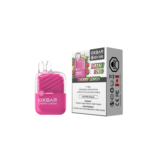 Oxbar Rocky Vapor Mini 1200 Puffs Cherry Lemon Disposable Vape 20Mg