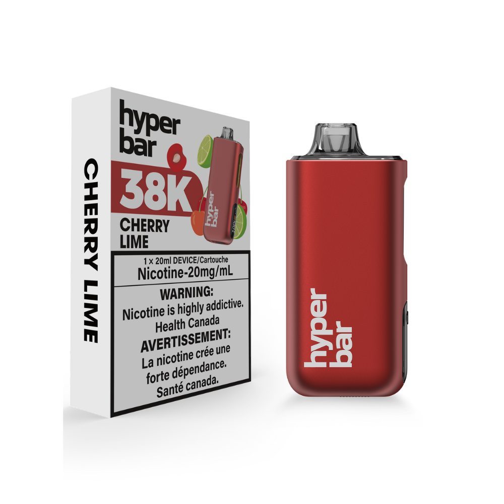 Hyper Bar 38K Puffs Cherry Lime Rechargeable Disposable  20Mg