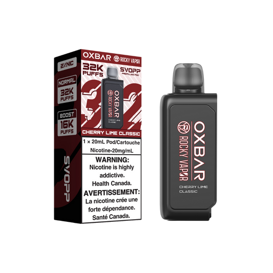 Svopp Oxbar Rocky Vapor 32K Puffs (Prefilled Pods) - Cherry Lime Classic