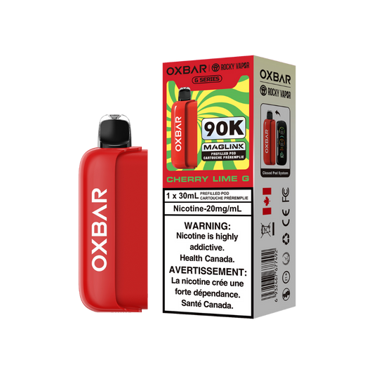 Oxbar Rocky Vapor Maglink Pod 90K bouffées - Cerise Citron Vert G Pods jetables préremplis 20Mg