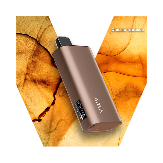 VEEV NOW 18 ml Tabac classique 8 000 bouffées Vape jetable rechargeable 20 mg