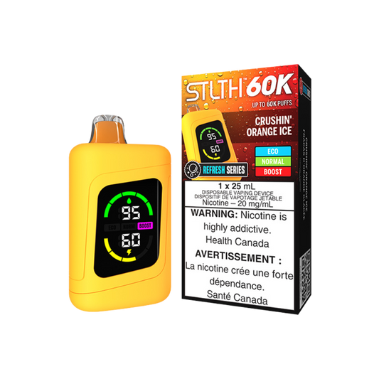 STLTH 60K Puffs - Crushin Orange Ice Rechargeable Disposable Vape 20Mg