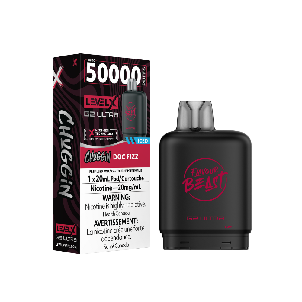 Flavour Beast Level X G2 Ultra 50K (Prefilled Pods) - DOC Fizz Iced