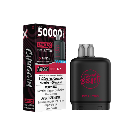 Flavour Beast Level X G2 Ultra 50K (Prefilled Pods) - DOC Fizz Iced