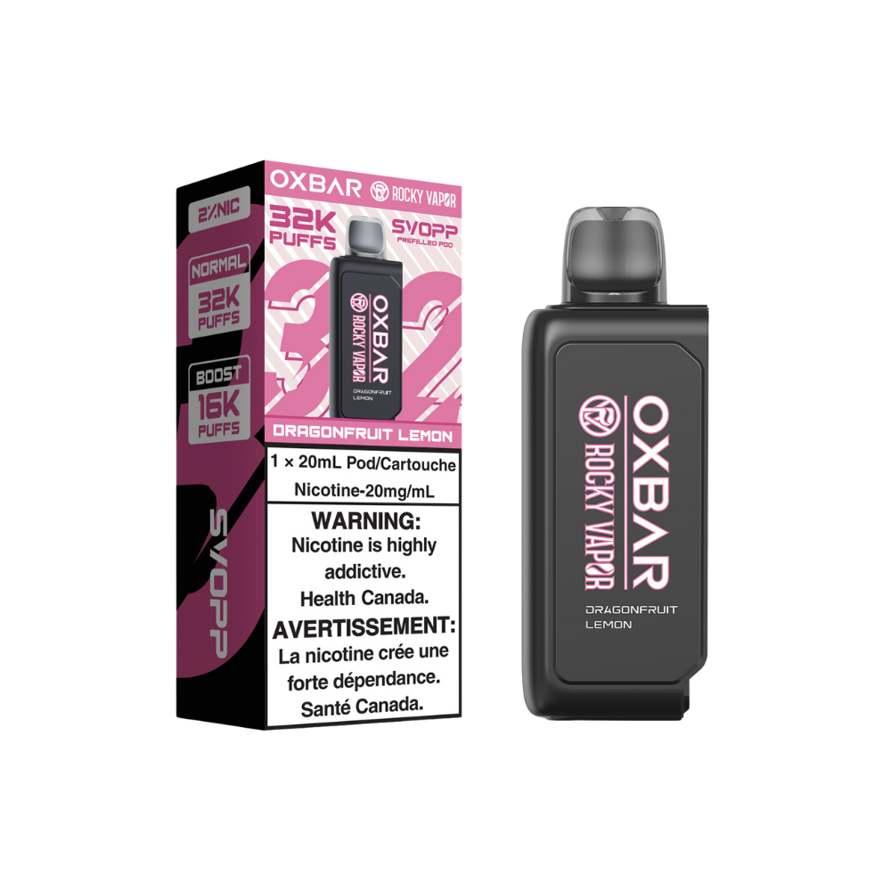 Svopp Oxbar Rocky Vapor 32K Puffs (Prefilled Pods) - Dragonfruit Lemon