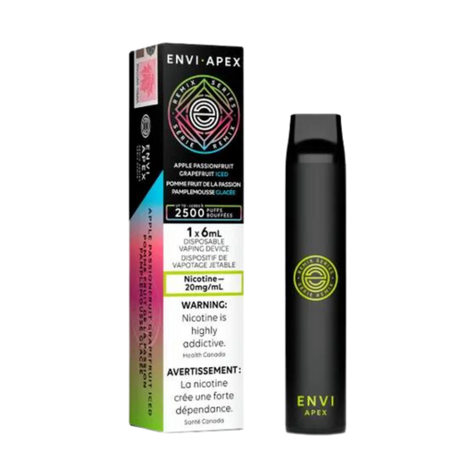 Envi APEX 2500 Puffs Pomme Fruit de la Passion Pamplemousse Vape Jetable Glacée 20Mg