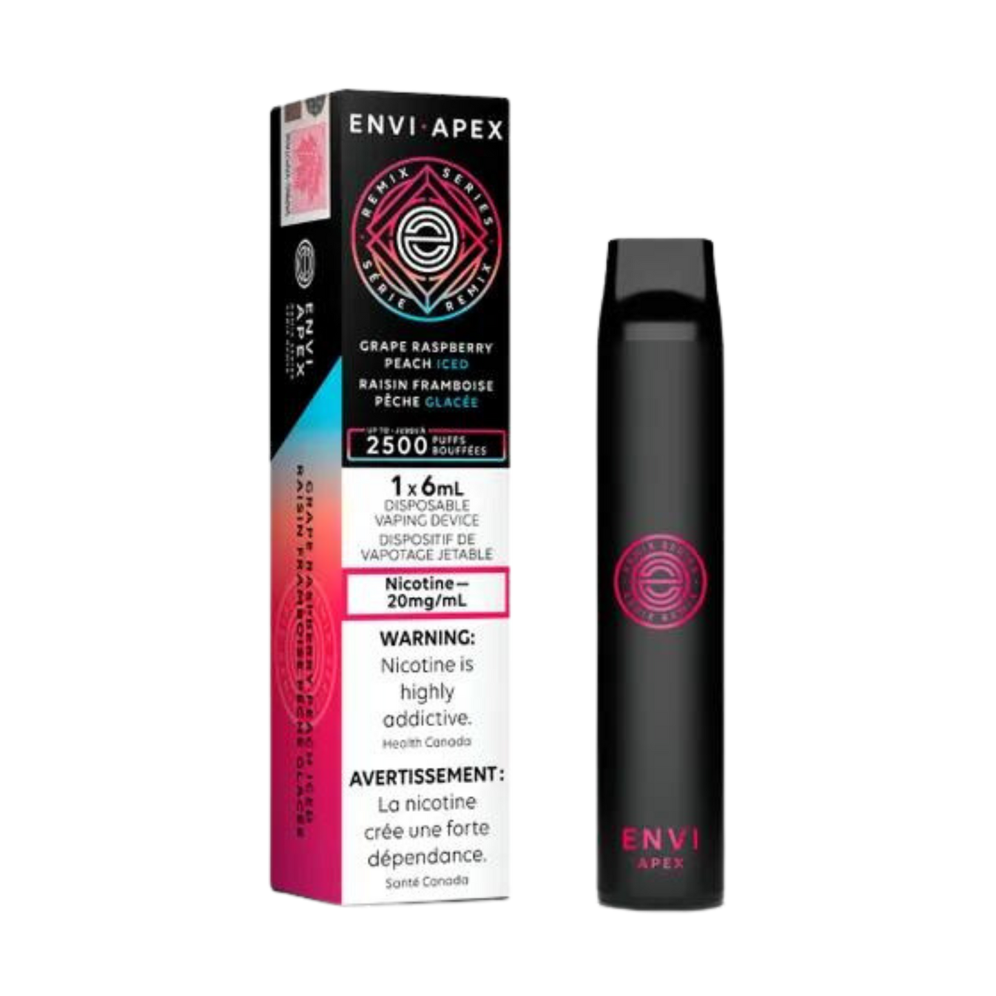 Envi APEX 2500 Puffs Grape Raspberry Iced Disposable Vape 20Mg