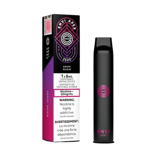 Envi APEX 2500 Puffs Vape jetable au raisin 20 mg