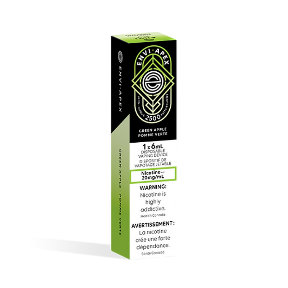 Envi APEX 2500 Puffs Green Apple Disposable Vape  20Mg