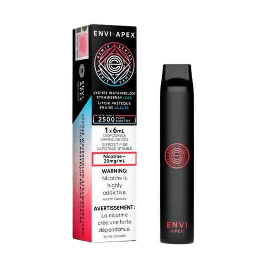 Envi APEX 2500 Puffs Lychee Pastèque Fraise Glacée Vape Jetable 20Mg