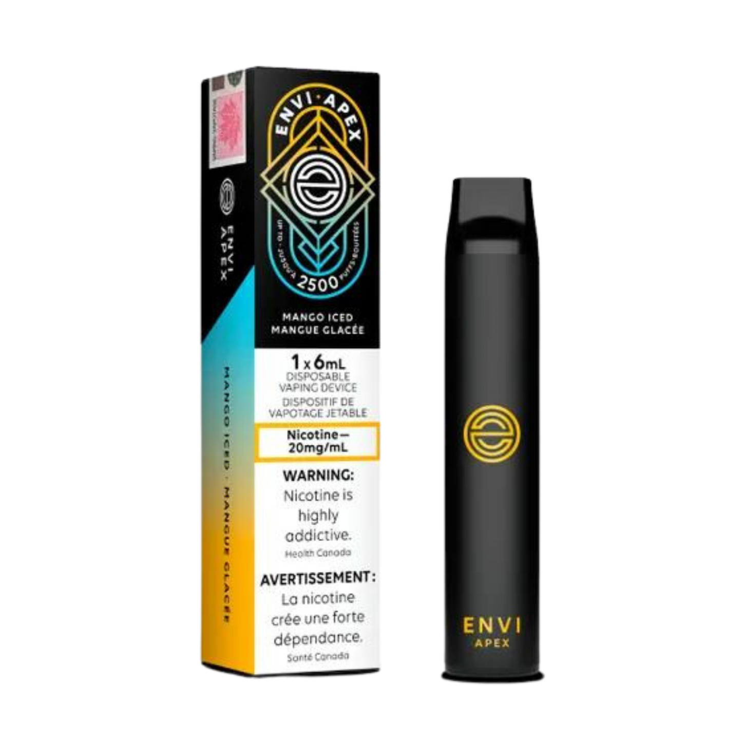 Envi APEX 2500 Puffs Mango Iced Disposable Vape 20Mg