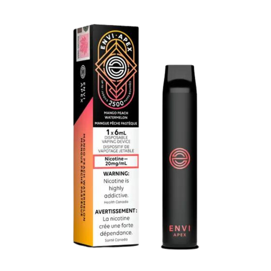 Envi APEX 2500 Puffs Mangue Pêche Pastèque Vape Jetable 20Mg