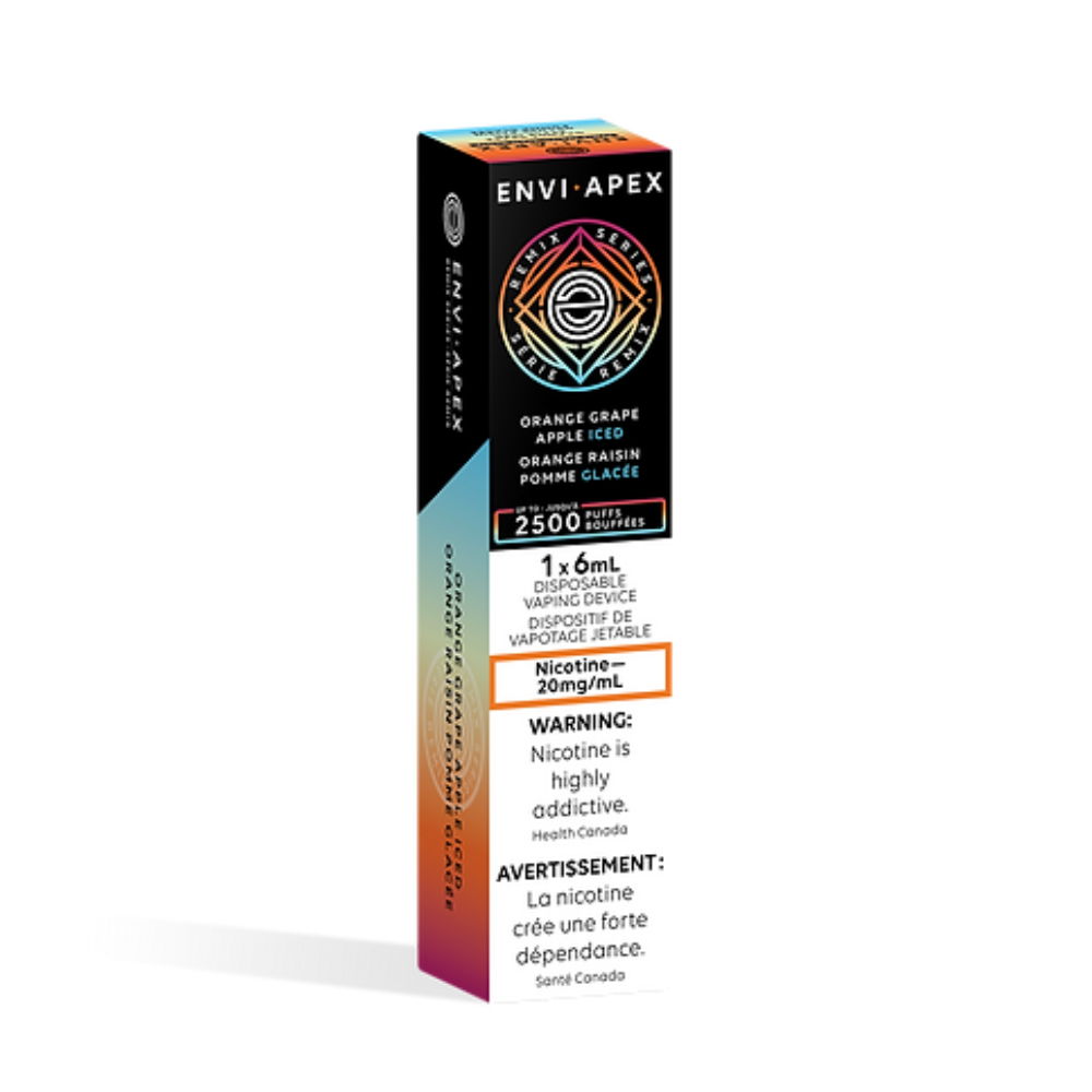 Envi APEX 2500 Puffs Orange Raisin Pomme Vape Jetable Glacée 20Mg