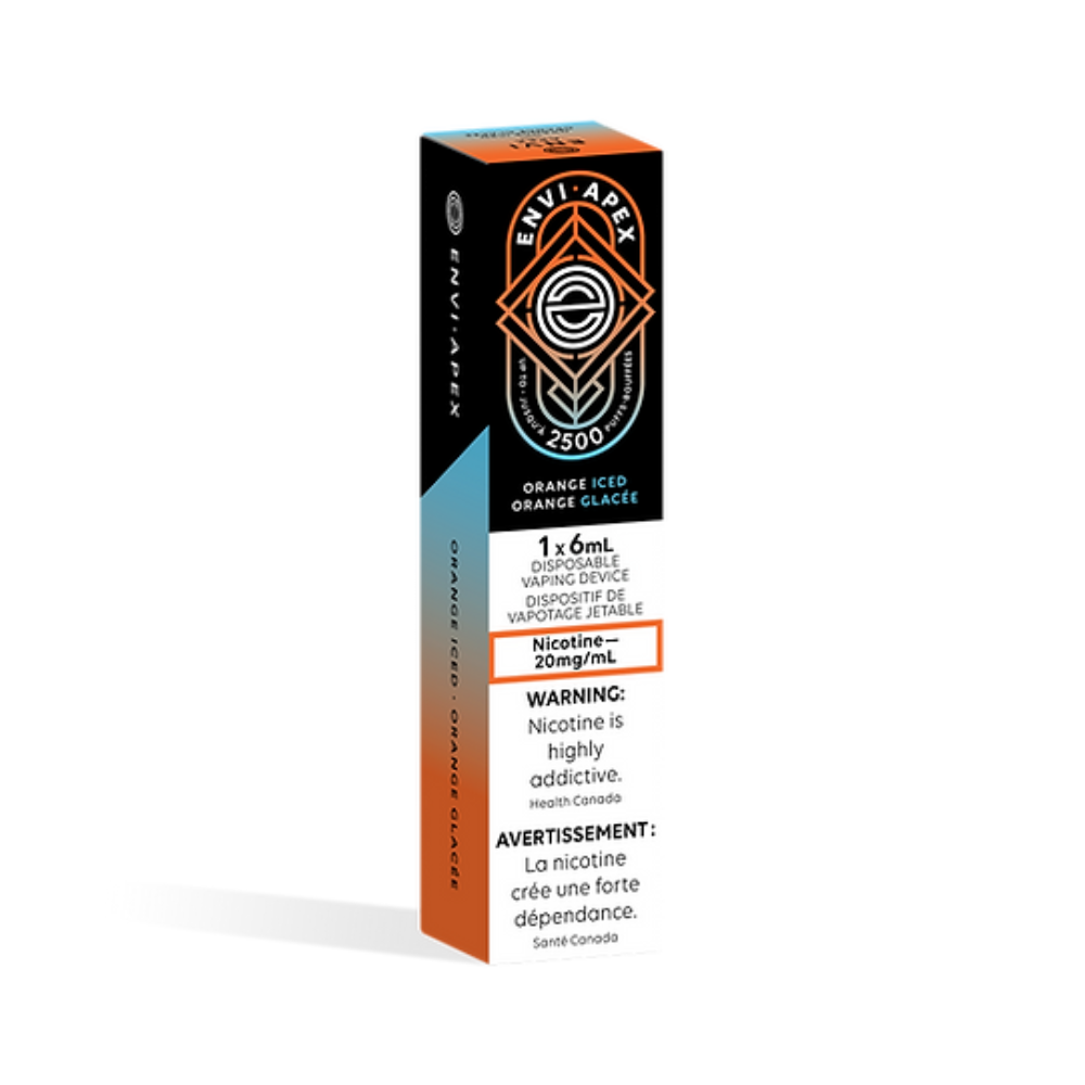 Envi APEX 2500 Puffs Vape jetable à l'orange glacée 20 mg