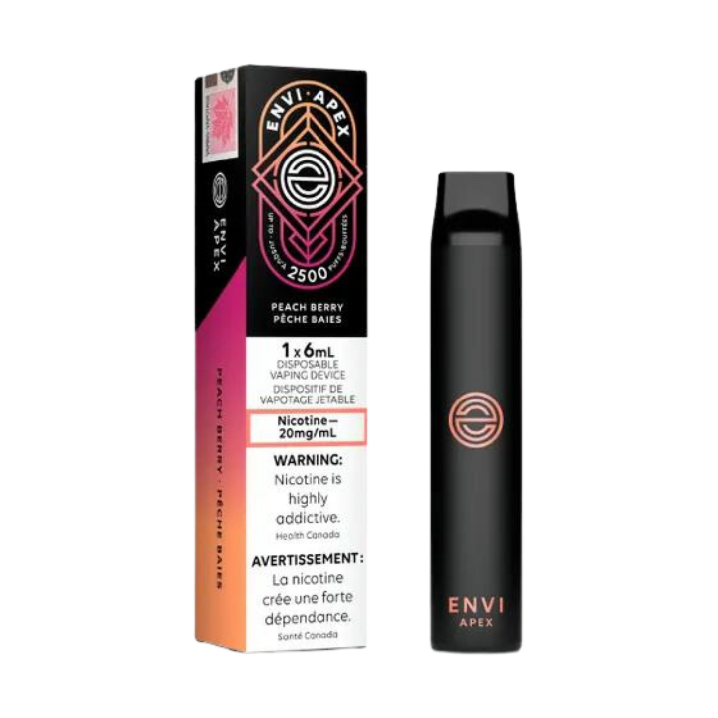 Envi APEX 2500 Puffs Peach Berry Disposable Vape 20Mg