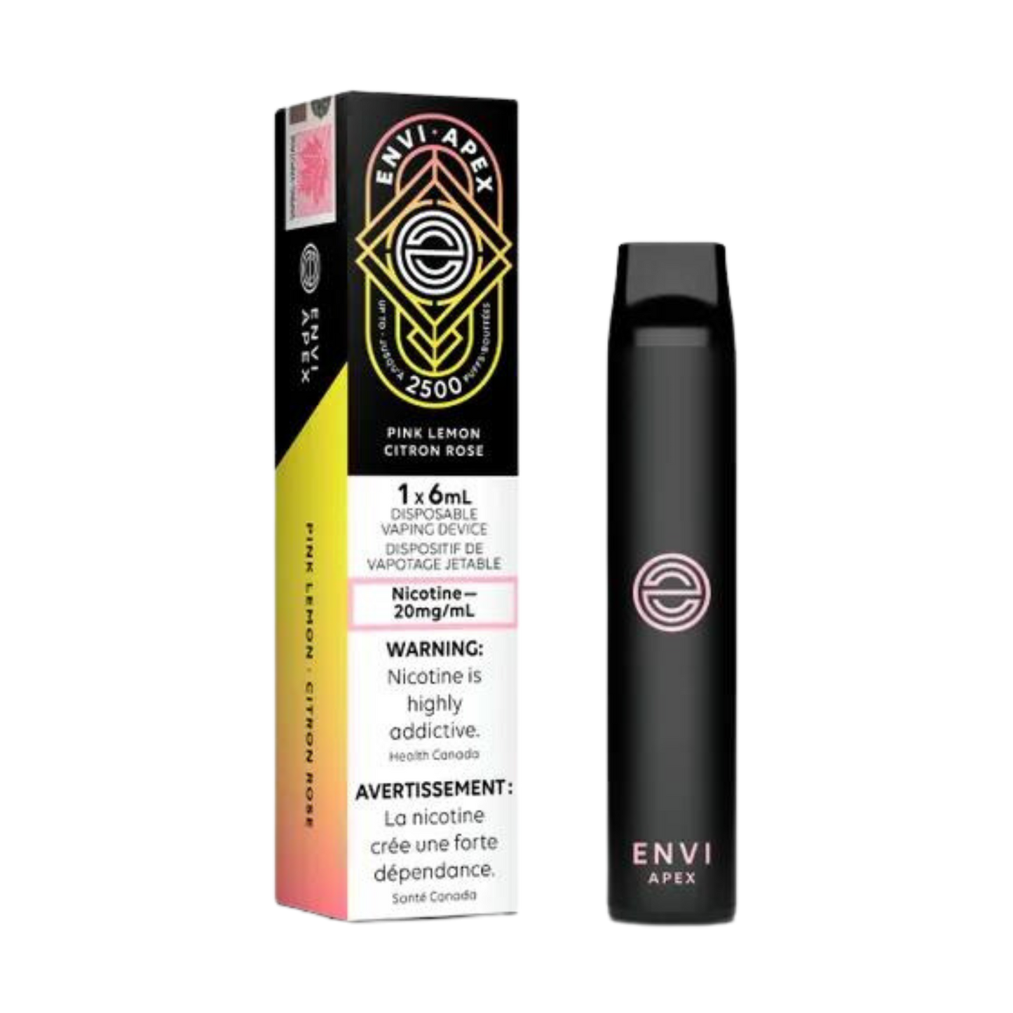 Envi APEX  2500 Puffs Pink Lemon Disposable Vape  20Mg