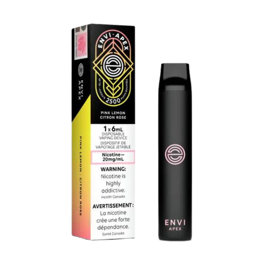 Envi APEX 2500 Puffs Vape jetable au citron rose 20 mg