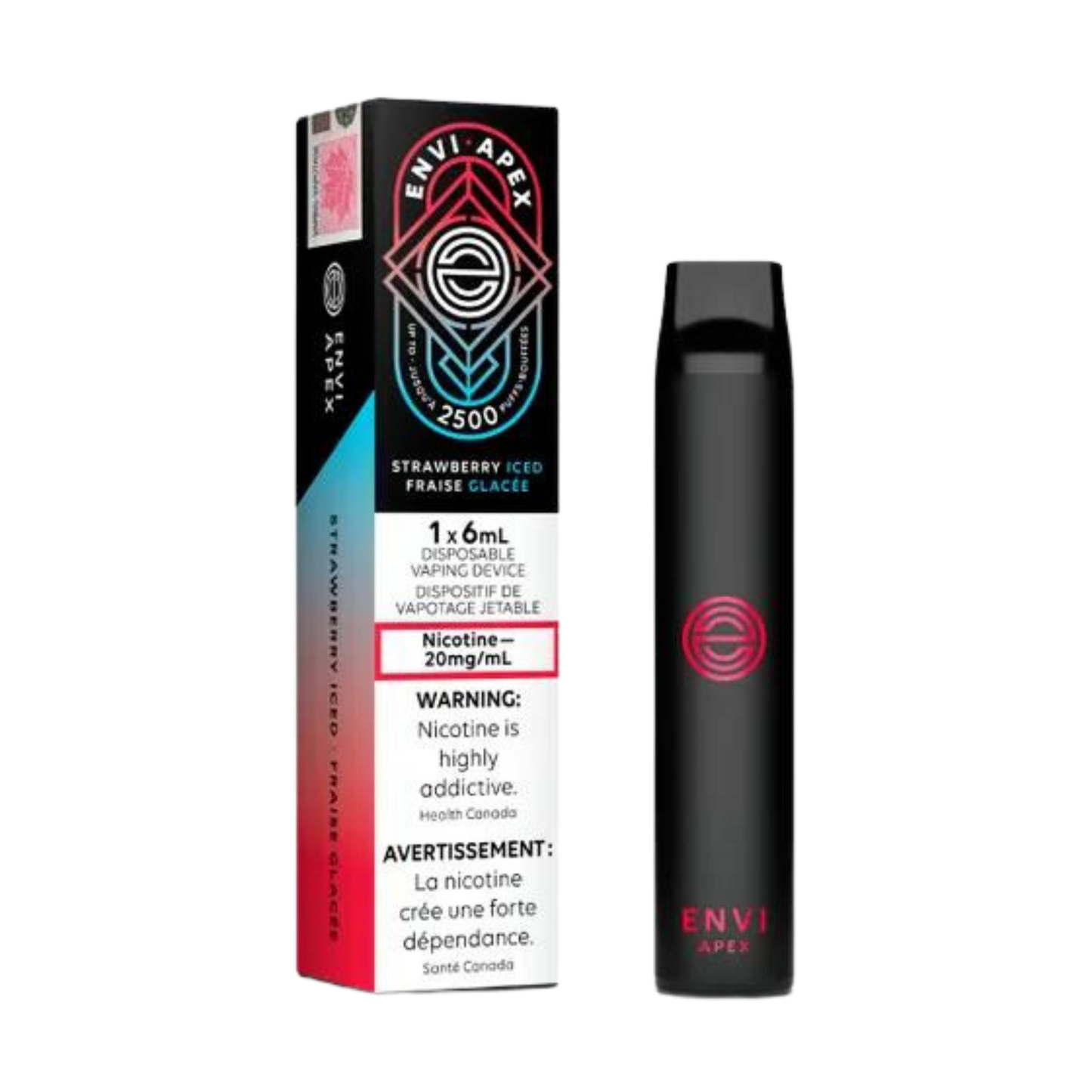 Envi APEX  2500 Puffs Strawberry Iced  Disposable Vape  20Mg