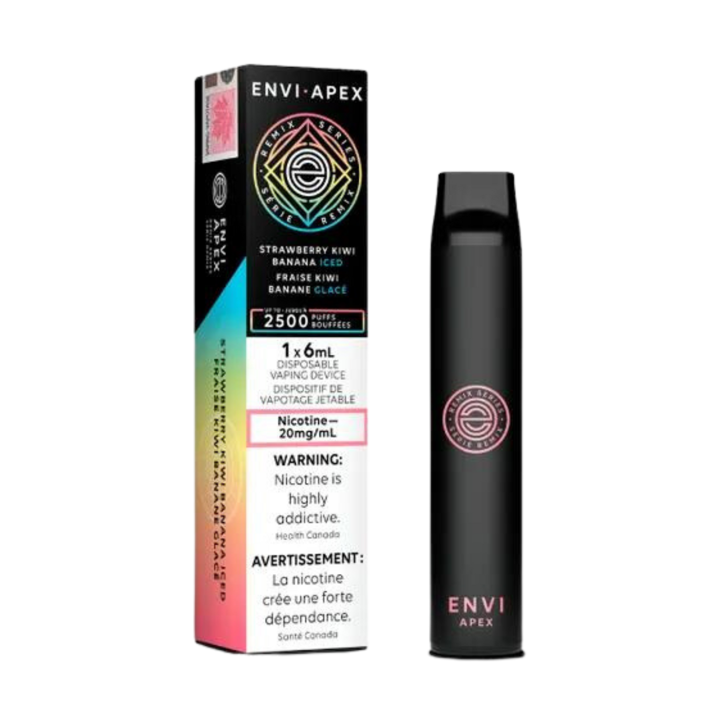 Envi APEX  2500 Puffs  Strawberry Kiwi Banana Iced  Disposable Vape  20Mg