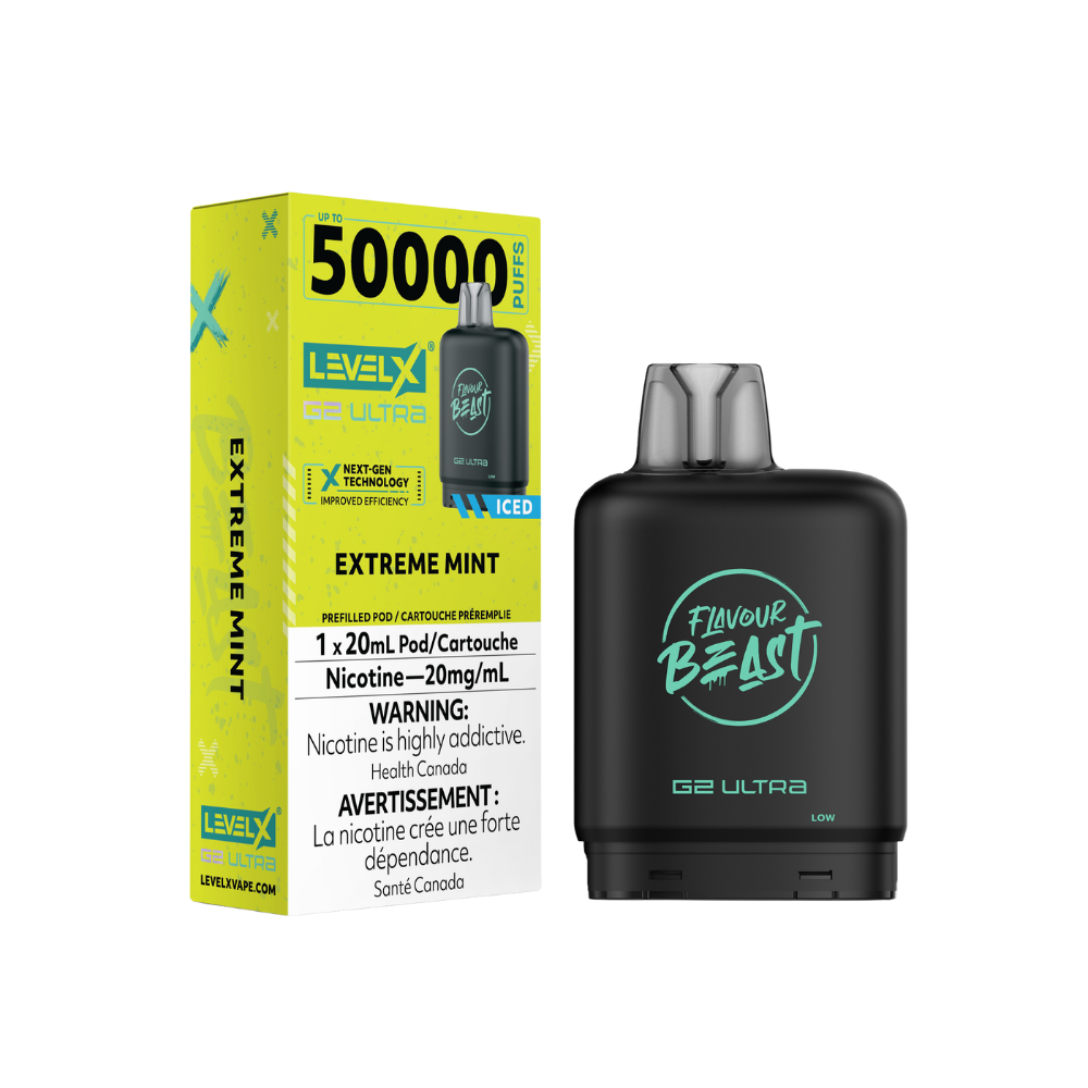 Flavour Beast Level X G2 Ultra 50K (Prefilled Pods) -  Extreme Mint Iced
