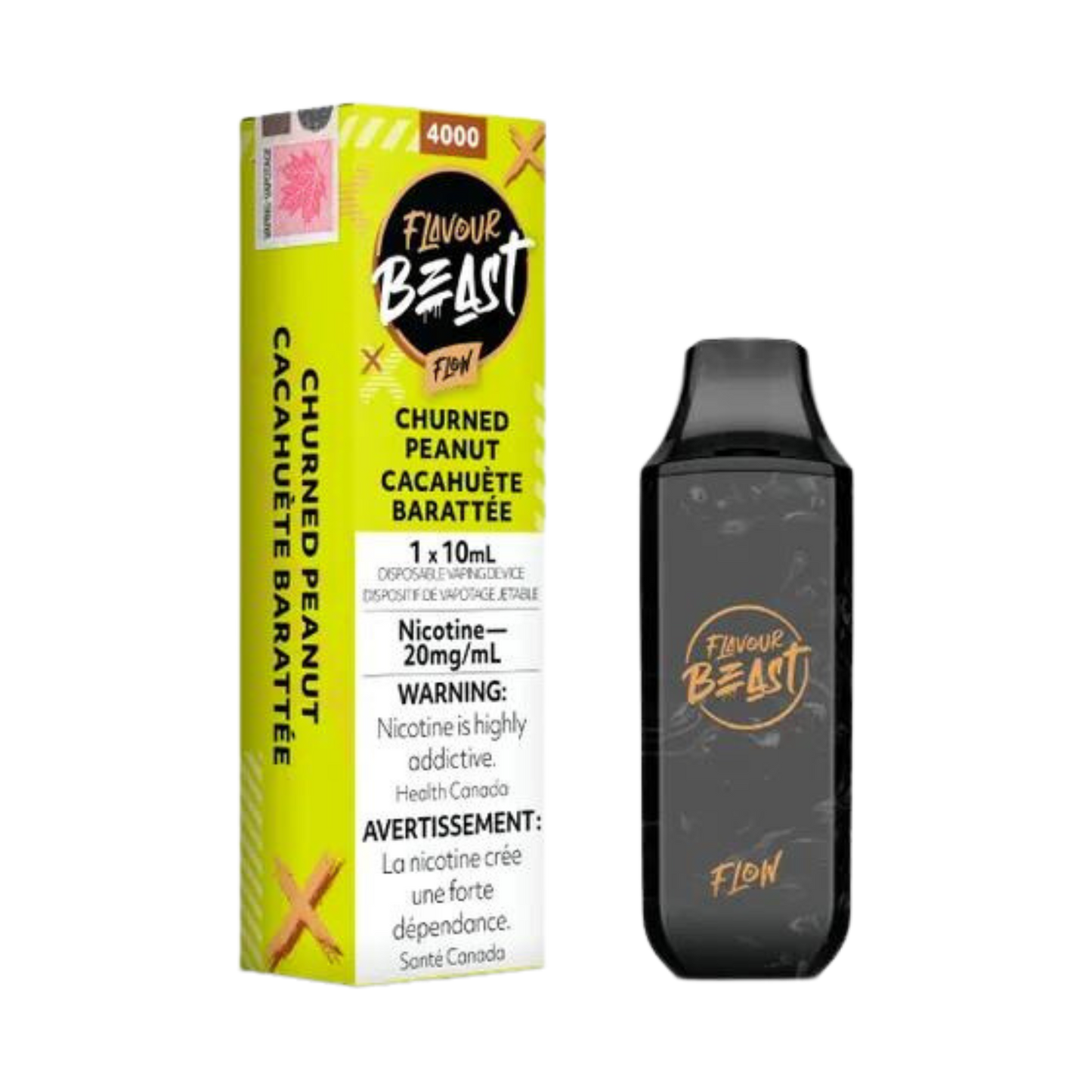 Flavour Beast Flow Iced 4000 Puffs Cacahuète Barattée Vape Jetable Rechargeable 20Mg