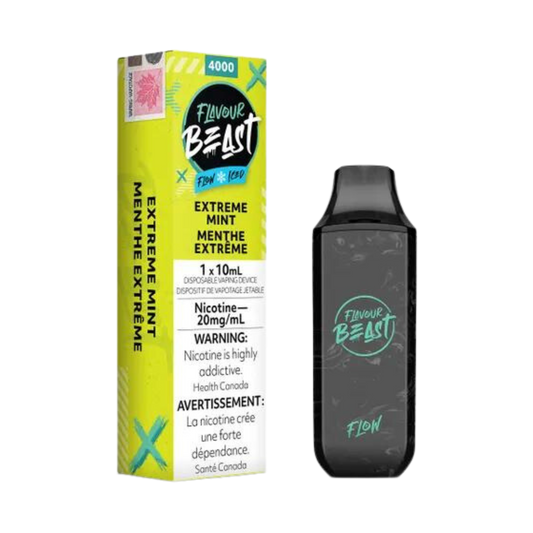 Flavour Beast Flow Iced 4000 Puffs Extreme Mint Rechargeable Disposable Vape 20Mg