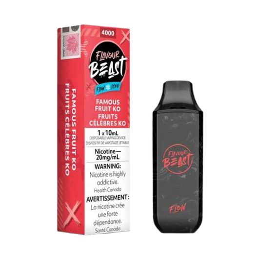 Saveur Beast Flow Iced 4000 Puffs Famous Fruit Ko Vape jetable rechargeable 20 mg