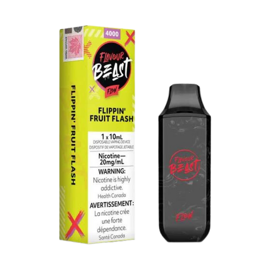 Saveur Beast Flow Iced 4000 Puffs Flippin Fruit Flash Vape jetable rechargeable 20 mg