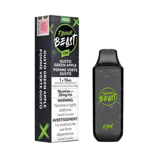 Flavour Beast Flow Iced 4000 - Gusto Green Apple